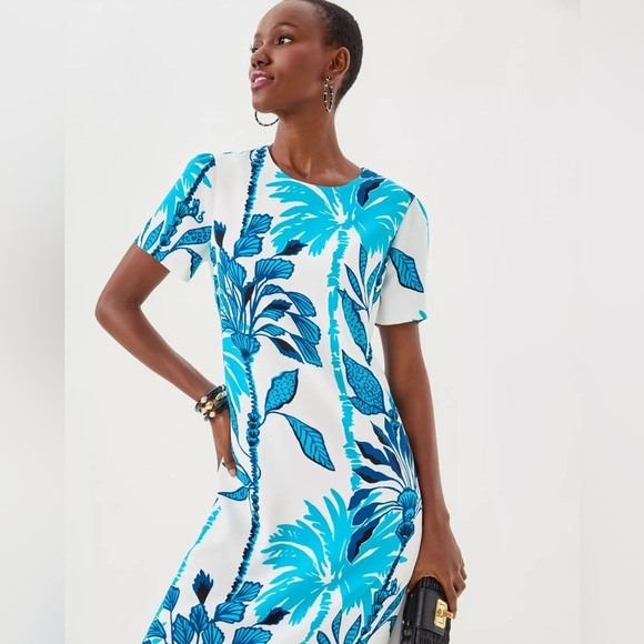 New! Lilly Pulitzer Charlee Blue Floral Maxi Dress Coconut Oversized 🩵 size 00 - Picture 4 of 15